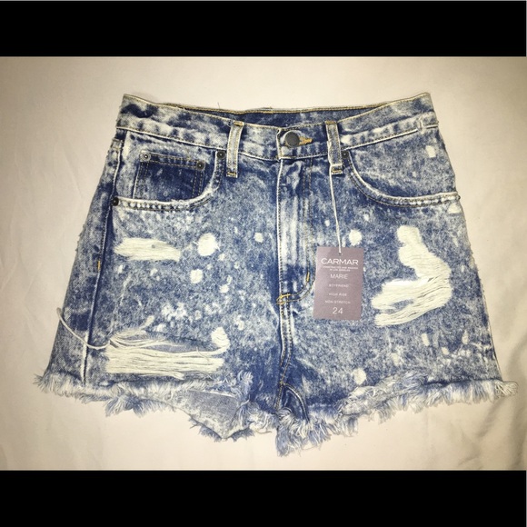 Carmar Denim High-Rise Shorts - Picture 1 of 6